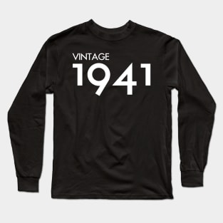 Vintage 1941 Gift 79th Birthday Party Long Sleeve T-Shirt